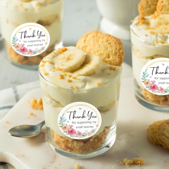 1.5" Floral Roses 🌹💐Thank You For Supporting My Small Business Stickers🌹💐 - Picture 3 of 6